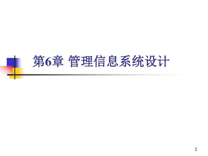 第6章 管理信息系统设计